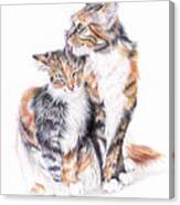 Smitten - Cats In Love Canvas Print