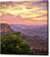Smoky Grand Canyon Sunset Canvas Print