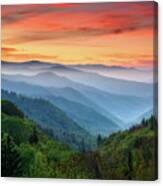 Smoky Mountains Sunrise - Great Smoky Mountains National Park Canvas Print