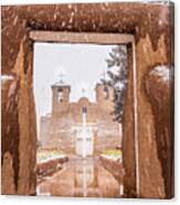 Snow Day At The St. Francis De Asis Church Canvas Print