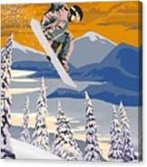Snowboarder Air Canvas Print