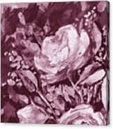 Soft Vintage Dusty Pink Flowers Bouquet Summer Floral Impressionism V Canvas Print