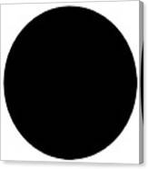Solid Black Circle Canvas Print