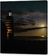 Solitary Outpost West Quoddy Head Lighthouse Canvas Print