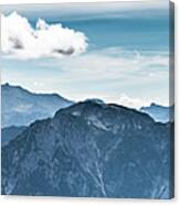 Spectacular Mountain Dachstein With Glacier In The Alps Of Austria Canvas Print