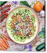Spiralized Vegetable Salad Bowl Canvas Print