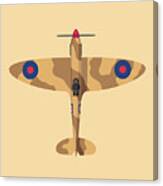 Spitfire Wwii Fighter Aircraft - Desert Tropical Canvas Print
