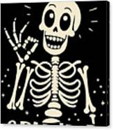 Splendid Skeleton Funny Halloween Canvas Print