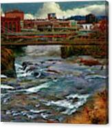 Spokane River, Downtown Spokane Wa Canvas Print