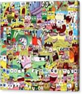 Spongebob Squarepants Movie Faces Collage Meme Wood Print by Joe Taylor -  Pixels