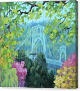 Spring Bridge Canvas Print