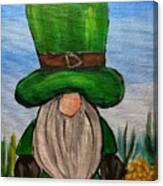 St Patrick's Day Gnome Canvas Print