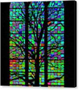 Stained Glass Silhouette Canvas Print