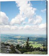 Standing On A Rock In Jizera Mountains Canvas Print