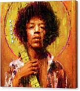 Star Icons Jimi Hendrix By Vart Canvas Print