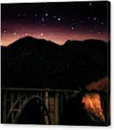 Starry Bixby Bridge, Ca Canvas Print