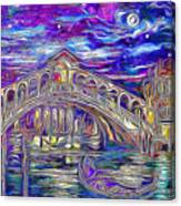 Starry Night In Venice Canvas Print