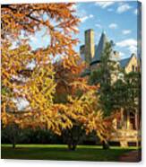 Stately Mansion In Autumn Canvas Print