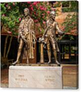 Statue Of John Marshall And George Wythe Canvas Print