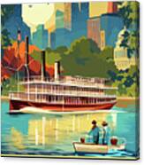 Steamboat Cruises, Mississippi River Canvas Print
