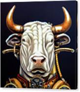Steampunk Animal 15 Bull Portrait Canvas Print