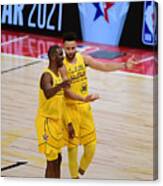 Stephen Curry And Chris Paul Canvas Print