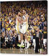 Stephen Curry And Klay Thompson Canvas Print