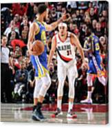 Stephen Curry and Seth Curry Canvas Print