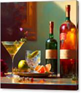 Still Life A Martini And Other Spirits 20230111e Canvas Print