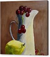 Still Life With Grapes And Lemon Canvas Print