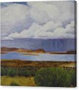 Storm At Lake Powell- Center Panel Of Three Canvas Print