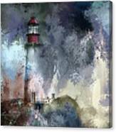 Storm At Point Atkinson Lighthouse Canvas Print
