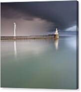 Storm Front - Blyth Pier Canvas Print