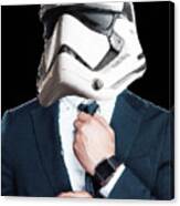 Storm Trooper Star Wars Business Man Canvas Print