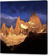 Stormy Sunrise Over Mt Fitzroy Patagonia Argentina Canvas Print