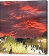 Stormy Sunset Indian River Bridge Canvas Print
