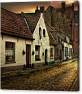 Street Of Old Brugge Canvas Print