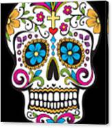 Sugar Skull Day Of The Dead Dia De Los Muertos Canvas Print