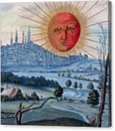 Sun Rising Over The City, From Splendor Solis, Circa 16th Century Canvas Print