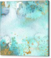Sunbaked Mint And Gold Canvas Print