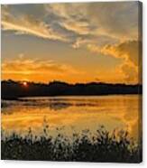 Sunny Lake Park Sunset Canvas Print