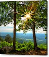 Sunrays Over The Smoky Blue Ridge Mountains Canvas Print