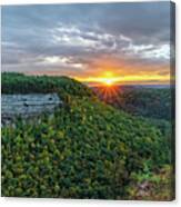 Sunrise At Letchwoth State Park In New York Canvas Print