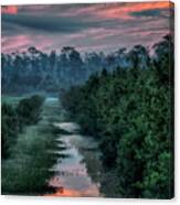 Sunrise Canal #4935 Canvas Print
