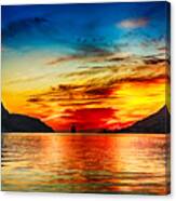 Sunrise Colors In St.johns Newfoundland Canvas Print