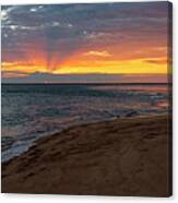 Sunrise On Plum Island Beach Newburyport Massachusetts Canvas Print
