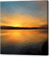 Sunrise On The Hudson Canvas Print