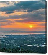 Sunrise Over Nago, Okinawa - Panoramic Tote Bag by Jordan