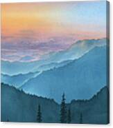 Sunrise Peak At Sunset Canvas Print