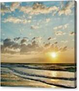 Sunrise Reflections Off The Atlantic Ocean Canvas Print